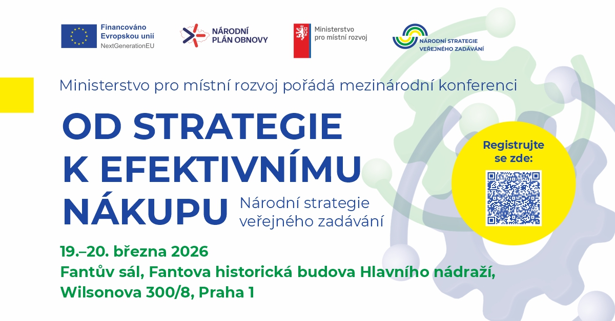  Pozvánka na mezinárodní konferenci o veřejném zadávání ve Fantově sále