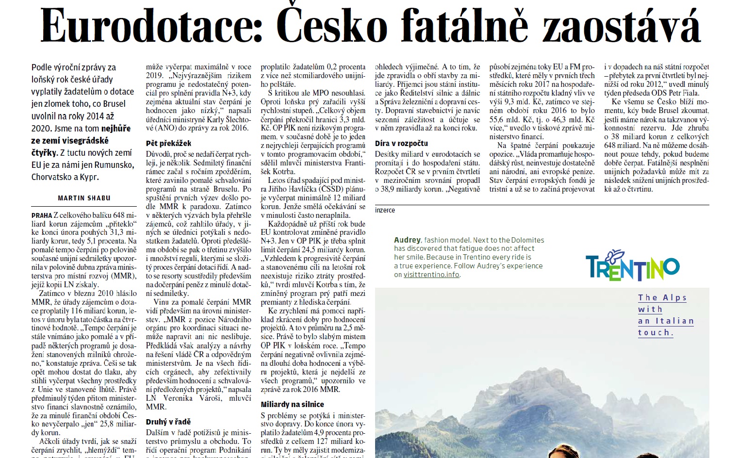 Eurodotace: fatální jsou staré a zavádějící informace